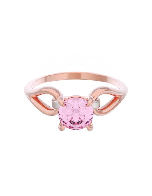 Anillo de compromiso de oro 14 k Eternidad zirconia 1