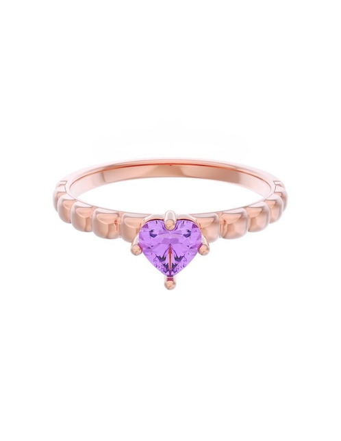Anillo de compromiso de oro 14 k Eternidad zirconia 1