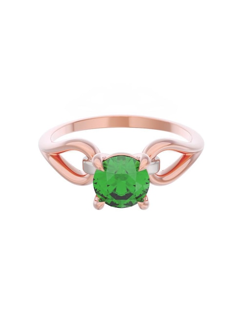 Anillo de compromiso de oro 14 k Eternidad zirconia 1