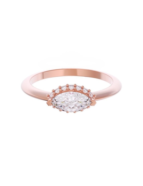 Anillo de compromiso de oro 10 k Eternidad 1