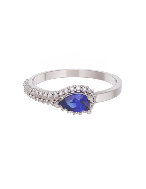 Anillo de compromiso de oro 10 k Eternidad 1