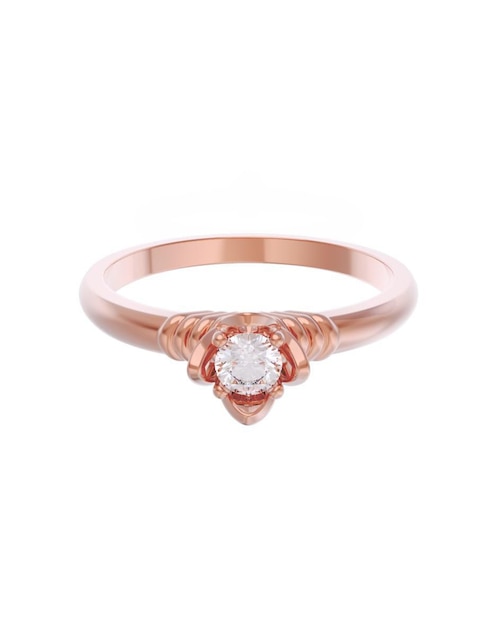 Anillo de compromiso de oro 10 k Eternidad 1