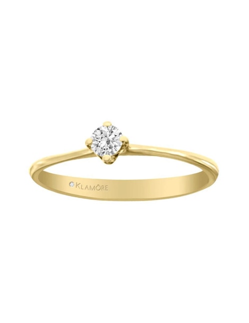 Anillo de compromiso "de" oro 14 k klamore gala diamante