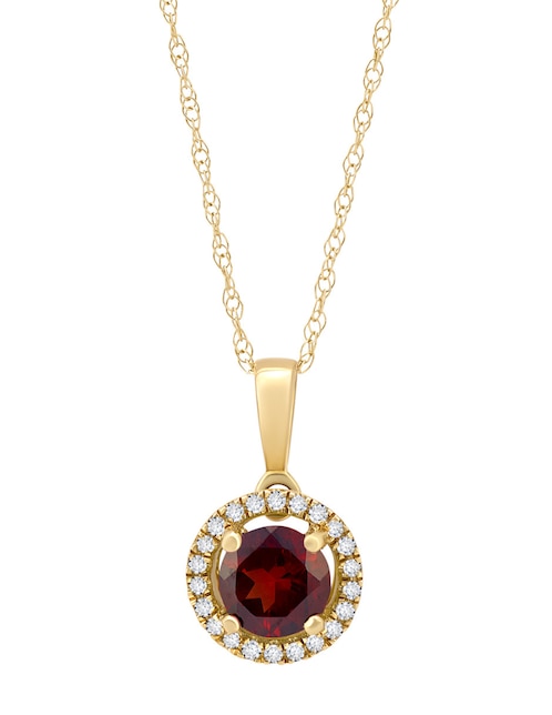 Collar con dije Cristal Joyas de oro amarillo 14 K