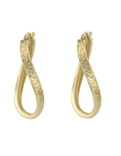Arracadas Cristal Joyas de oro 14 k con acabado diamantado
