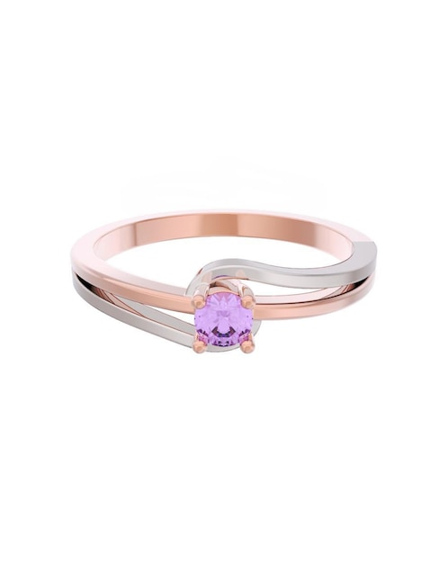 Anillo de compromiso de oro 14 k Eternidad 1