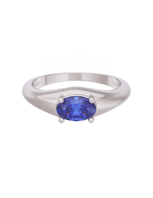 Anillo de compromiso de oro 14 k Eternidad 1