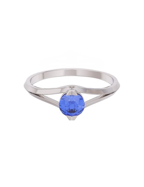 Anillo de compromiso de oro 14 k Eternidad 1