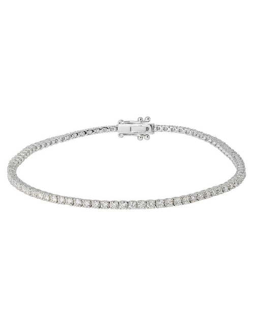 Brazalete de oro blanco 14 k essential 1