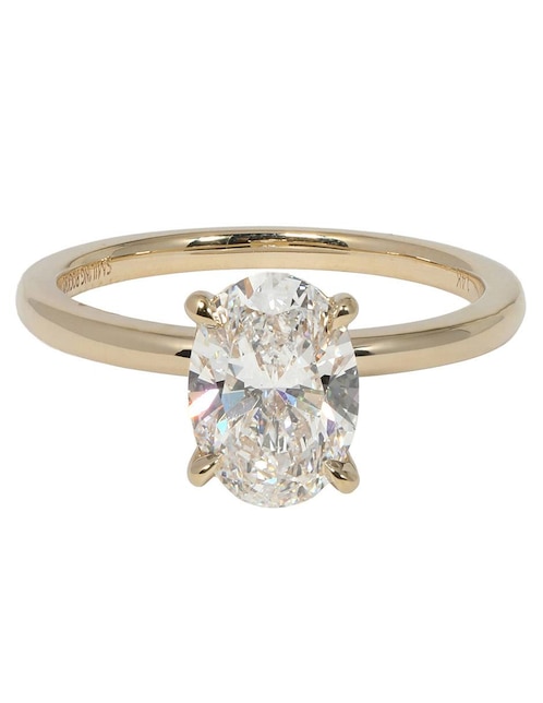 Solitario de oro amarillo 14 k Solitaire Petite 1