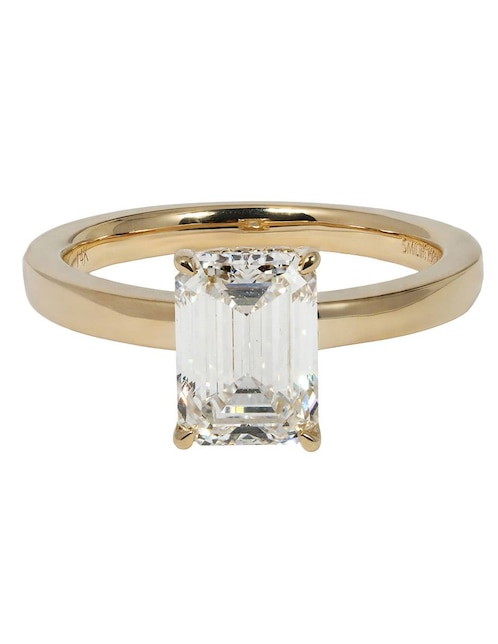 Solitario de oro amarillo 14 k Rosa Gold 1