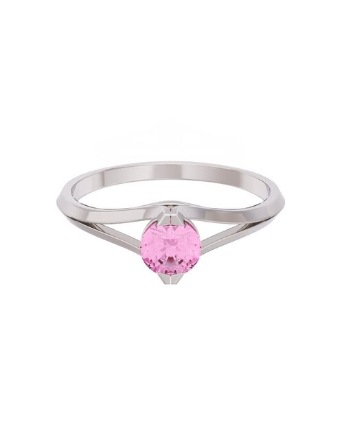 Anillo de compromiso de oro 14 k Eternidad 1