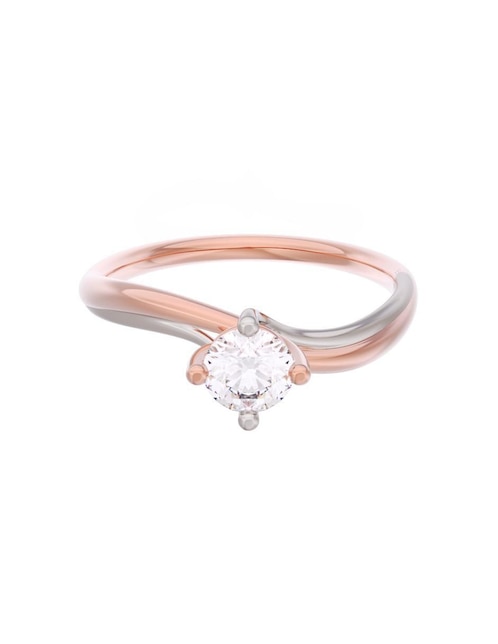 Anillo de compromiso de oro 14 k Eternidad 1