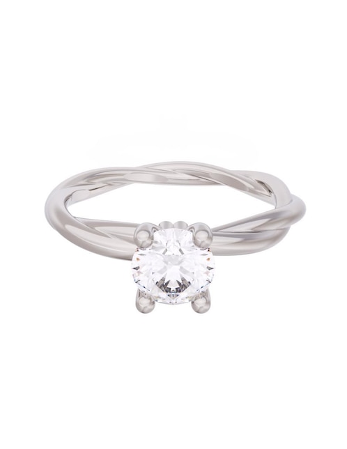 Anillo de compromiso de oro 14 k Eternidad 1