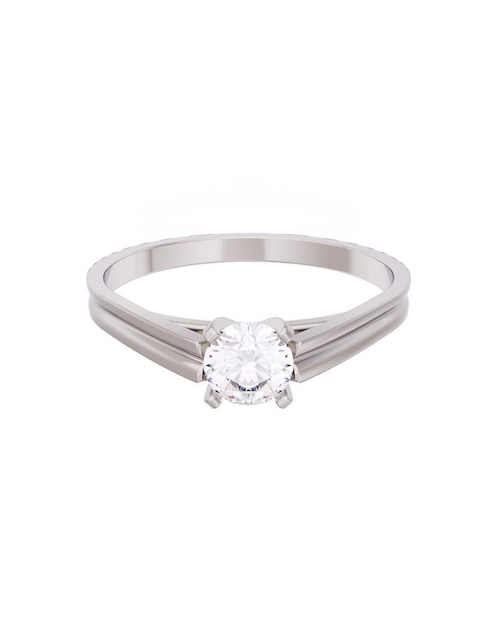 Anillo de compromiso de oro 14 k Eternidad 1