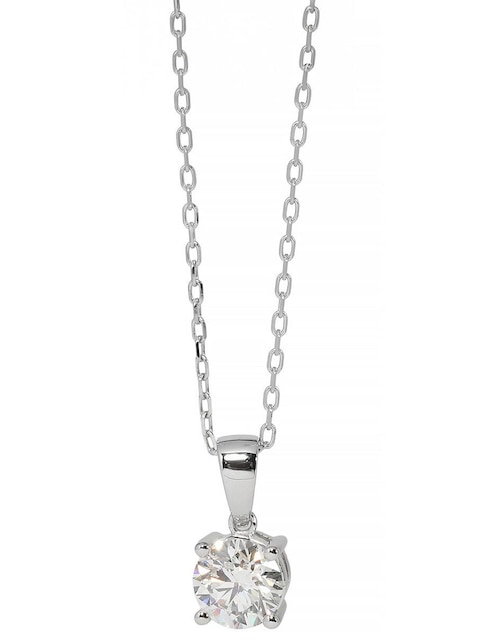 Collar con dije Essential de oro blanco 14 K 1