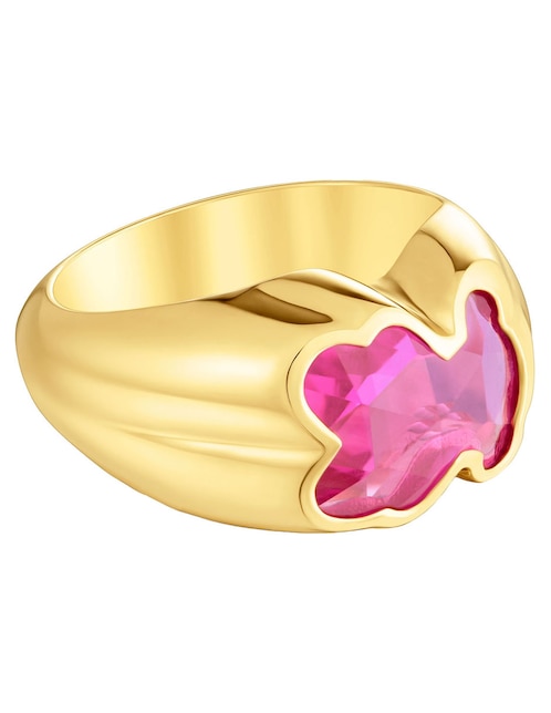 Anillo de oso Icon Color LGG P 925 de plata rubí brillante 1