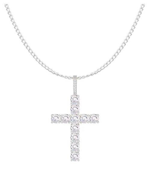 Collar con dije de cruz Clepsidra de plata P 925