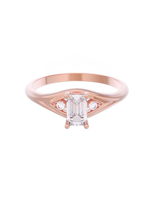 Anillo de compromiso de oro 10 k Eternidad 1