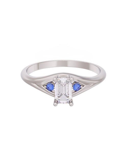 Anillo de compromiso de oro 10 k Eternidad 1