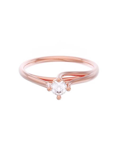Anillo de compromiso de oro 10 k Eternidad 1