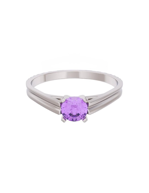 Anillo de compromiso de oro 10 k Eternidad 1