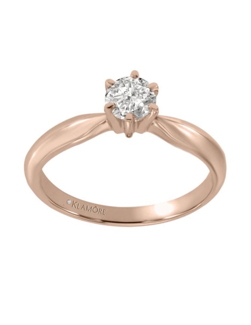 Anillo de compromiso de oro 14 k Esplendor diamante 1