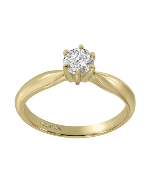 Anillo de compromiso "de" oro 14 k klamore esplendor diamante