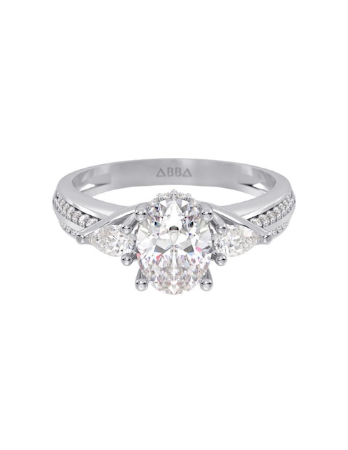 Anillo 10 k de oro zirconia brillante 1