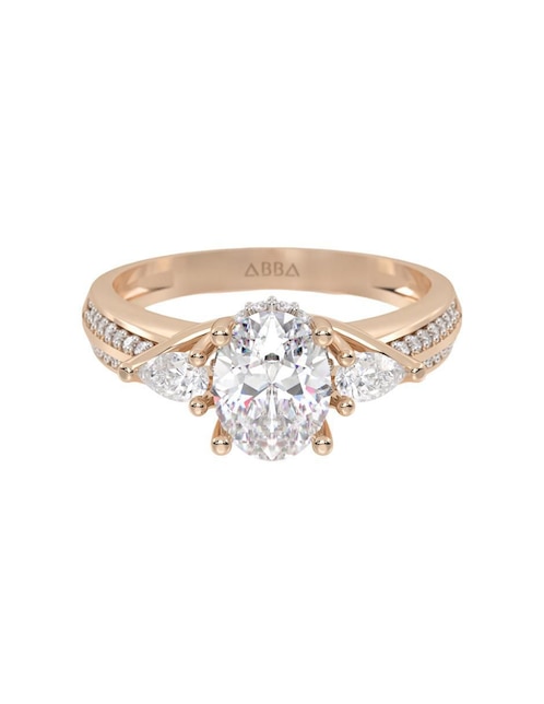 Anillo 14 k de oro zirconia brillante 1