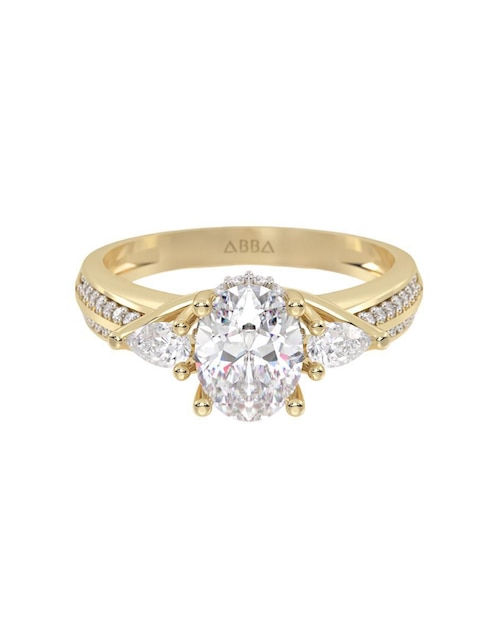 Anillo "de (si aplica)" ninguna abba joyas sin familia no aplica 14 k "de" oro zirconia brillante