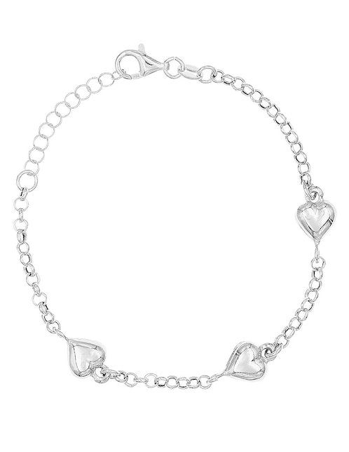Brazalete de plata P 925 con acabado baño rodio 1
