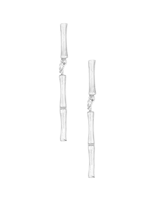 Aretes largos de plata P925 con acabado brillante 1