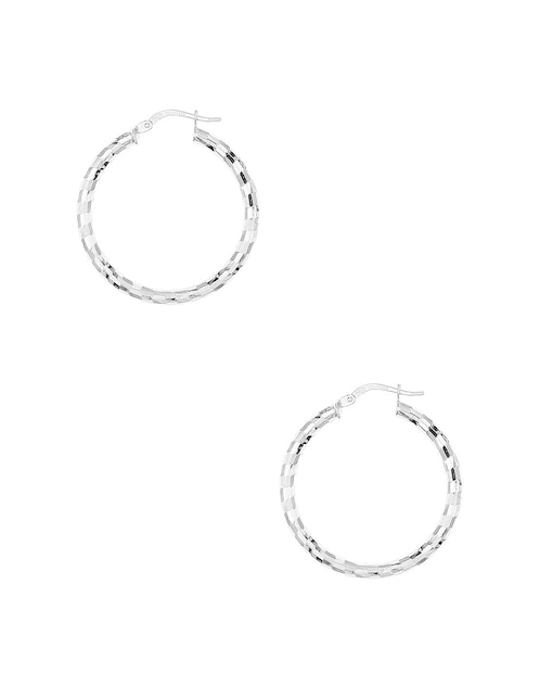 Aros circulares SilveX SPA de plata P925 con acabado brillante
