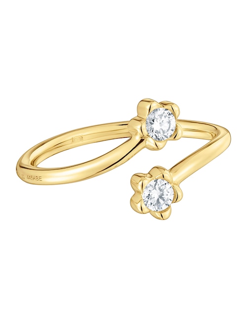 Anillo de flor Tous Tous Lili Motives Lgd 14 k de oro diamante brillante