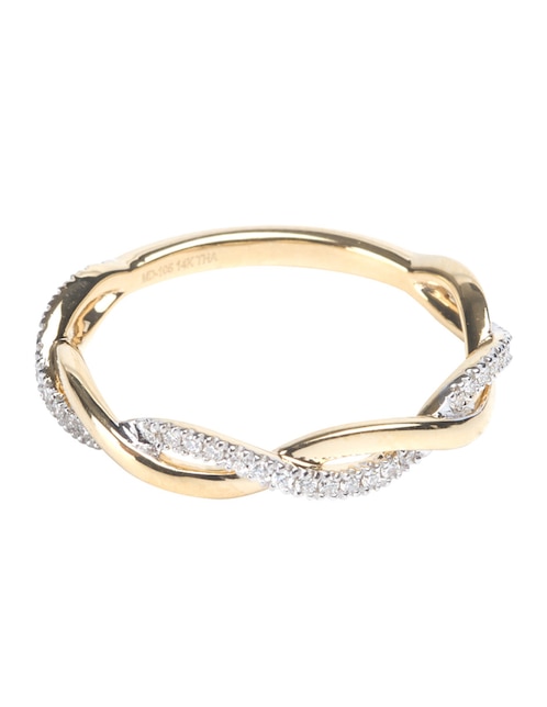Anillo circular Riccardo Orsato 14 k de oro diamante