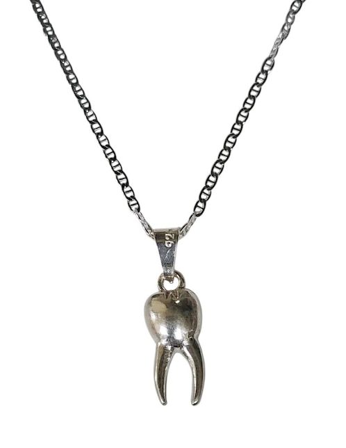 Collar con dije de muela Dentista de plata P 925
