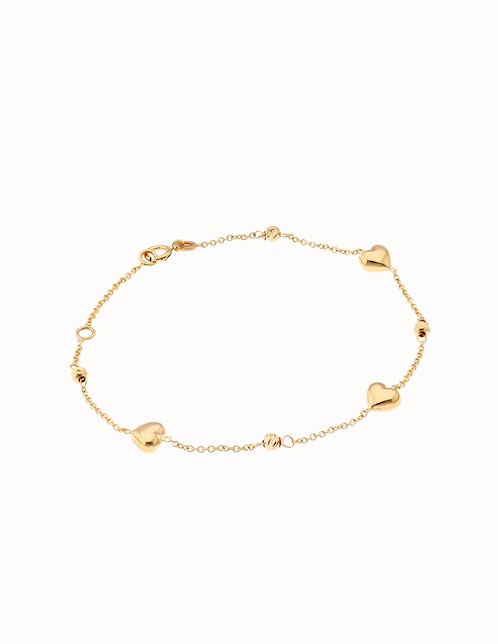 Pulsera Lusso de oro 14 K con acabado liso