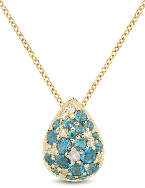 Collar de gota de oro 14 K 1