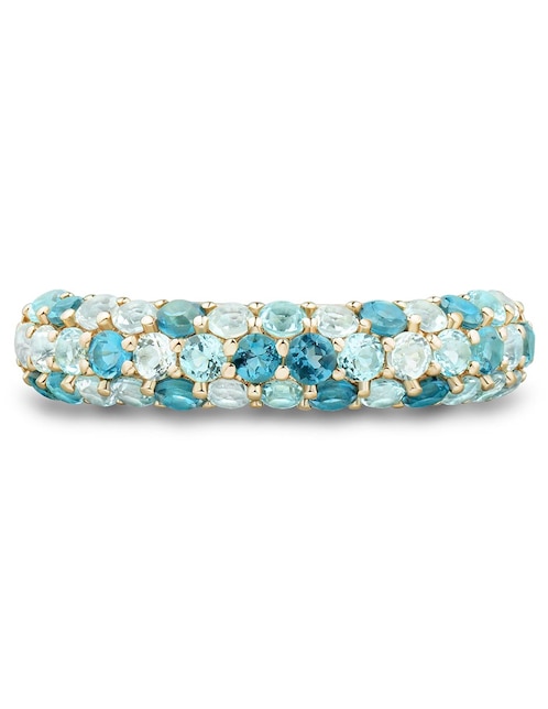 Anillo Richline Group 14 k de oro topacio azul de londres brillante