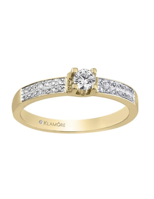 Anillo de compromiso "de" oro 14 k klamore benvenuta diamante