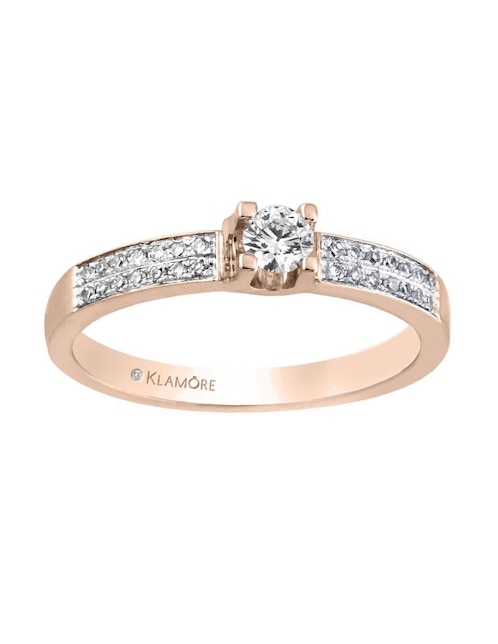 Anillo de compromiso de oro 14 k Benvenuta diamante 1