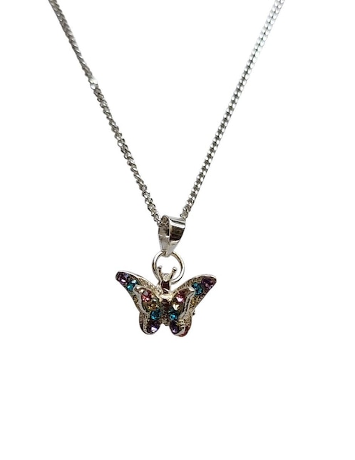 Collar con dije de mariposa Limerence By Claudia Herrera Insectos de plata P 925