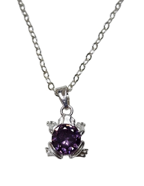 Collar con dije Limerence By Claudia Herrera Anfibios de plata P 925