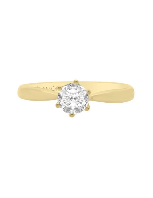 Anillo de compromiso "de" oro 14 k klamore kara diamante