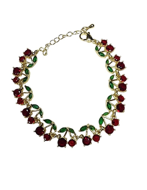Pulsera Limerence by Claudia Herrera de oro laminado 14 k Cerezas