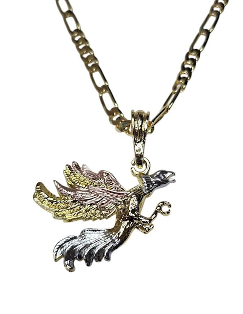 Collar con dije de gallo Limerence By Claudia Herrera Peles de oro laminado 14 K