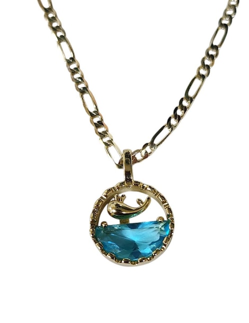 Collar con dije ballena Limerence By Claudia Herrera Marinos de oro laminado 14 K
