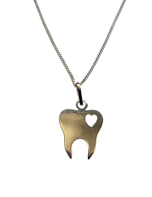 Collar con dije de muela Limerence By Claudia Herrera de plata P 925