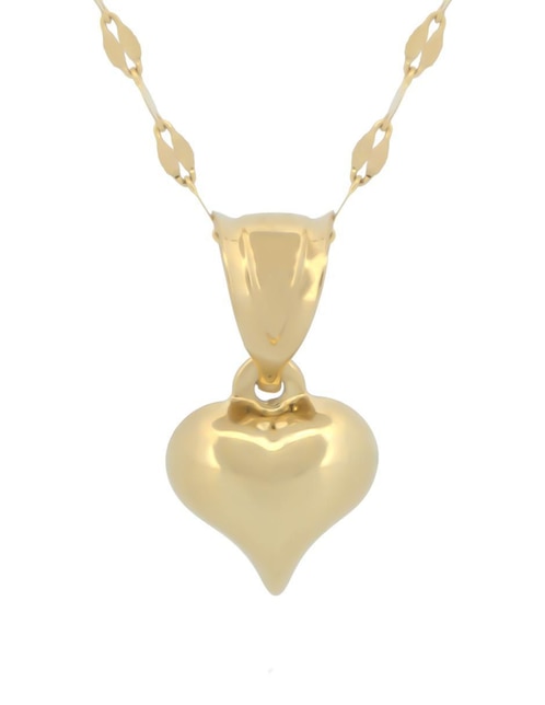 Collar de corazón de oro 14 K 1